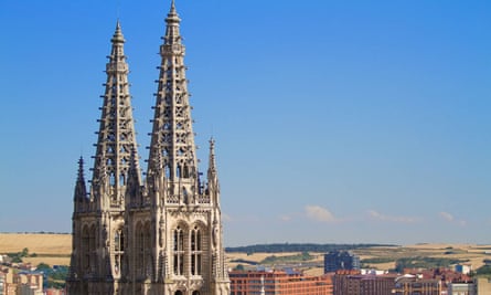 The Gothic pinnacles of Burgos Cathedral.