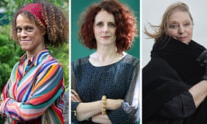 (from left) Bernardine Evaristo, Maggie O’Farrell, Hilary Mantel.