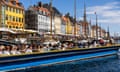 People on a boat in Copenhagen.