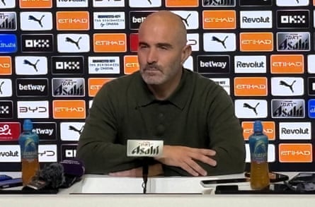 Enzo Maresca during a press conference ahead of Manchester CityâÂÂs match at Liverpool