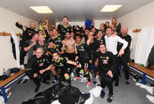 Dressing room celebrations!