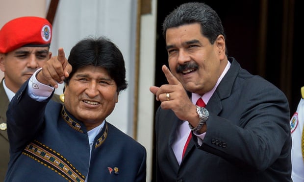 Morales and Maduro in Caracas in 2017.