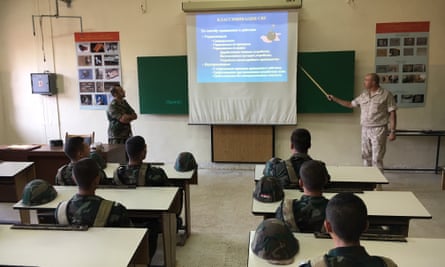 Classes at the de-mining centre, Homs.