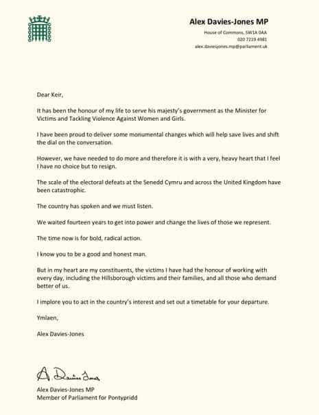 Resignation letter