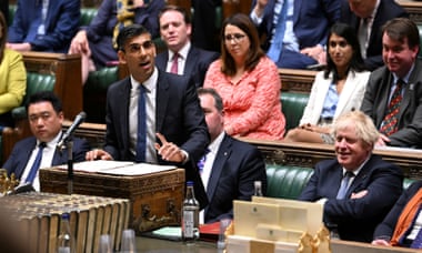 Chancellor of the Exchequer Rishi Sunak delivers a statement