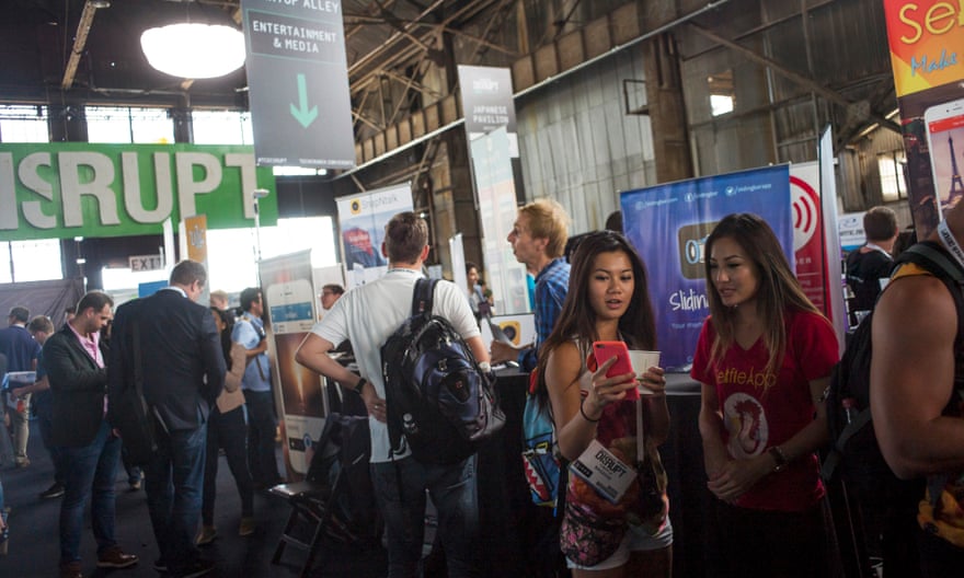 The 2015 TechCrunch Disrupt Summit in San Francisco. Cities allow ideas to be shared and new innovations to be learnt, scaled and deployed.