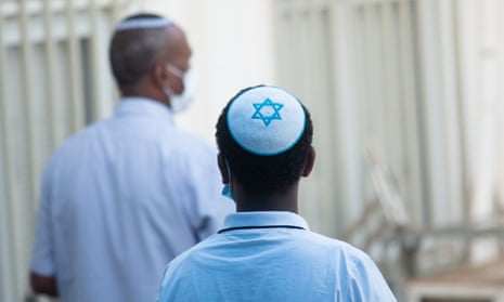 Jewish boy with yarmulke