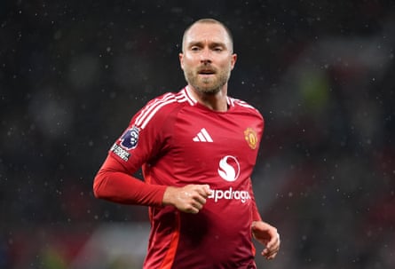 Christian Eriksen during a game last summer with his then club team Manchester United.