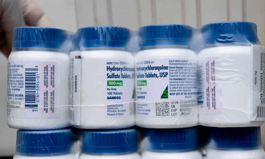 Bottles of hydroxychloroquine pills
