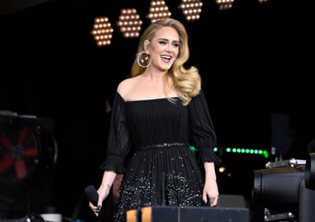 Adele on stage in Hyde Park, London last Saturday.