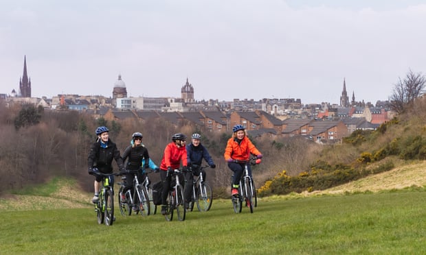 A Natural Britain experience includes exploring Edinburgh by bike