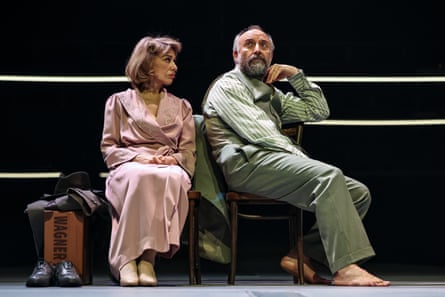 Zerrin Tekindor, left, and Halit Ergenç as Linda and Willy Loman.
