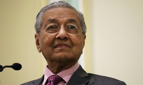 The Malaysian prime minister, Mahathir Mohamad
