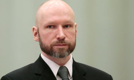 Anders Breivik in Borgarting court of appeal at Telemark prison in Skien, Norway, in January