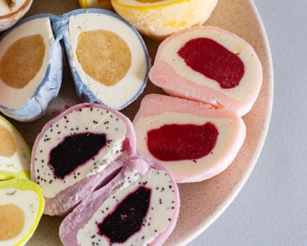 A sheet of mochi, nan Japanese dessert.