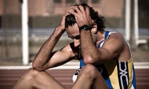 Disappointed athlete