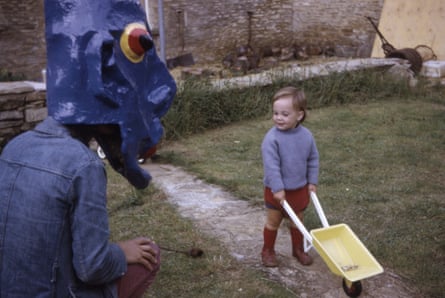 Playing with his son George in 1971.