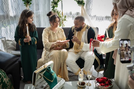 Nihal and Ayoub in 2024 surrounded by family