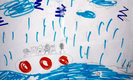 A drawing by a child at Ritsona camp.