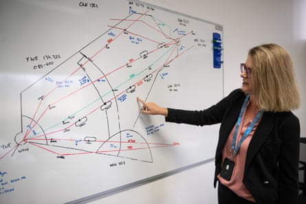 Air-traffic controller team leader Nicholle Wendt in the simulation centre.