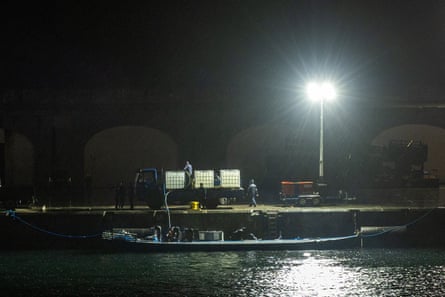 A semi-submersible submarine intercepted while carrying 6.5 tonnes of cocaine bound for the Iberian peninsula, in Ponta Delgada harbour in Sao Miguel island in the Azores.
