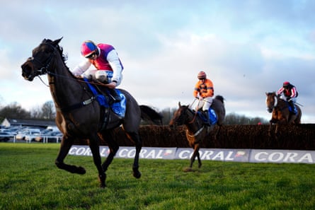 Sean Bowen rides Haiti Couleurs clear to win the Welsh Grand National last December