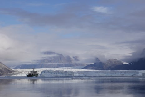 The 65m Celtic Explorer research ship carried scientists and their equipment to the Kangerlussuup glacier