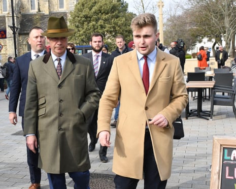 Nigel Farage and Dan Jukes in West Sussex