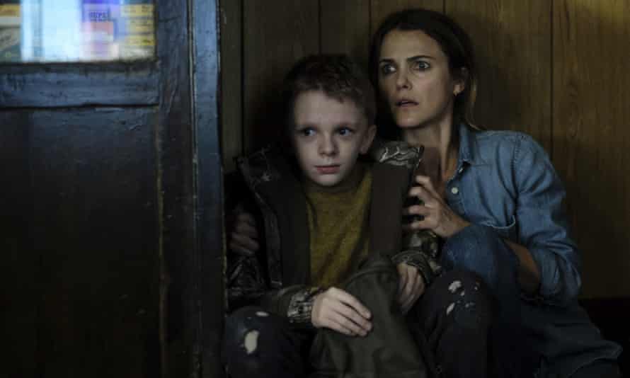 Jeremy T. Thomas and Keri Russell in Antlers