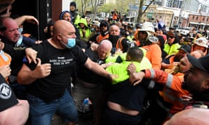 Monday's violent demonstration in front of CFMEU headquarters