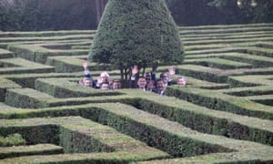 Jeremy Hunt and his EU counterparts trying to navigate the maze at the Chevening country retreat in Kent.