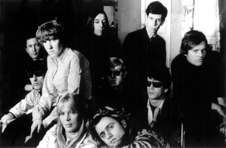 Morrissey (far right) pictured in June 1966 with the Velvet Underground and Nico (bottom left).