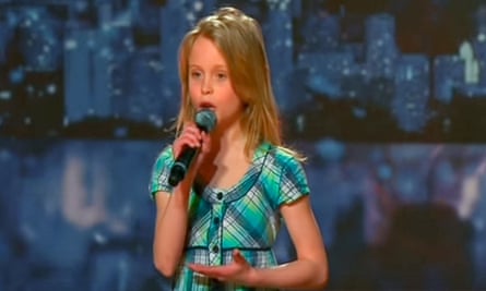 The prodigy … Zara Larsson on Swedish talent show Talang in 2008.