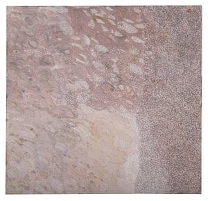 Pamarr Yara 2022 by Louise Malarvie; Ochre dot painting