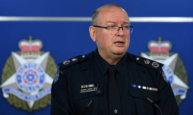Victoria police chief commissioner Graham Ashton speaks during a press conference in Melbourne on Thursday morning.