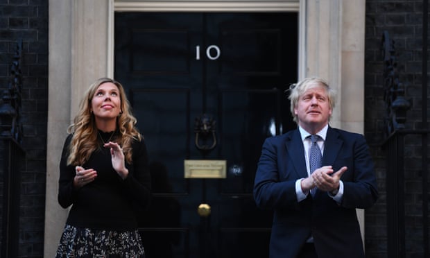 Boris Johnson and his partner, Carrie Symonds.