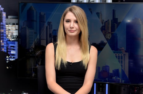 Canadian far-right political activist Lauren Southern at the Courier-Mail office in Brisbane on 13 July.