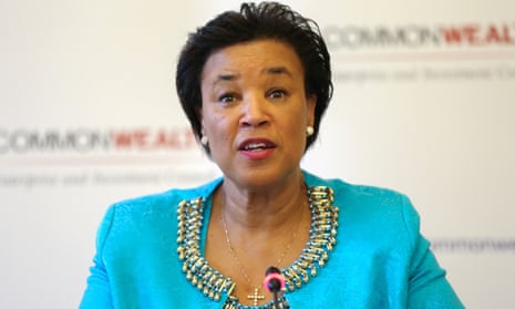 Patricia Scotland at the meeting of Commonwealth trade ministers at Marlborough House, Pall Mall, London 