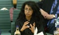 Myriam Raja giving evidence to the culture, media and sport Committee