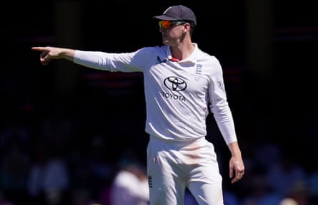 England’s Harry Brook in the field at the SCG
