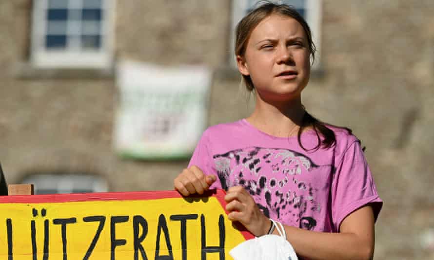 Swedish climate activist Greta Thunberg spoke in Luetzerath, Germany, against the expansion of a coal mine.