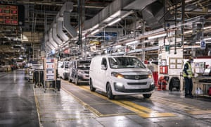 A Vauxhall van assembly line