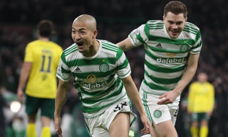 Daizen Maeda makes instant impact to set up Celtic's victory over Hibernian  | Scottish Premiership | The Guardian