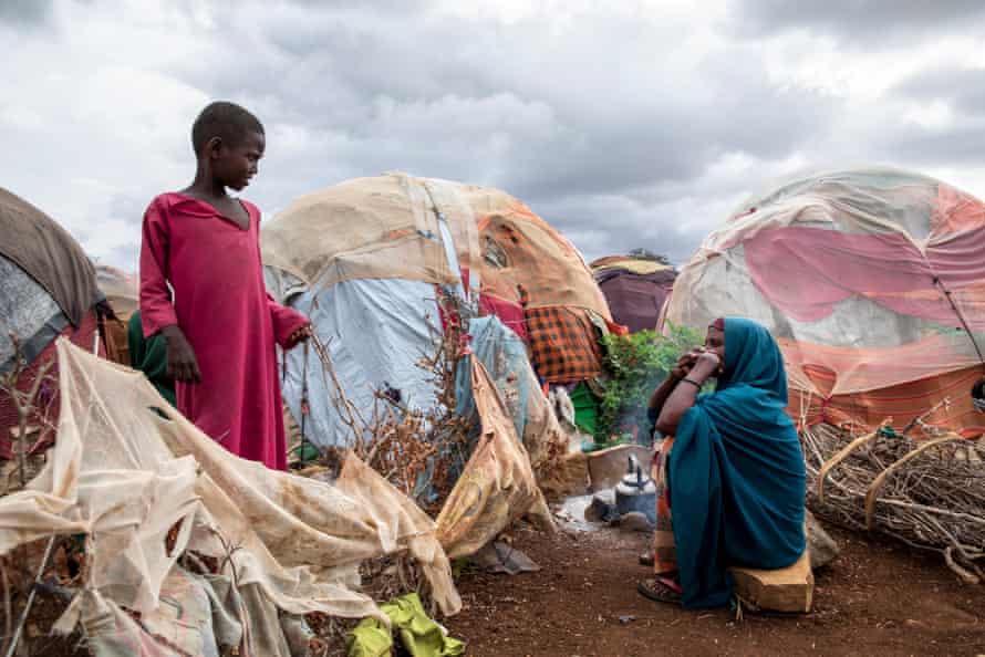The frames are then covered with any fabric or clothes to make a shelter