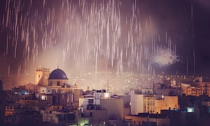 summer fireworks in Elche