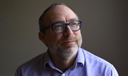 Wikipedia co-founder Jimmy Wales poses for a portrait in London