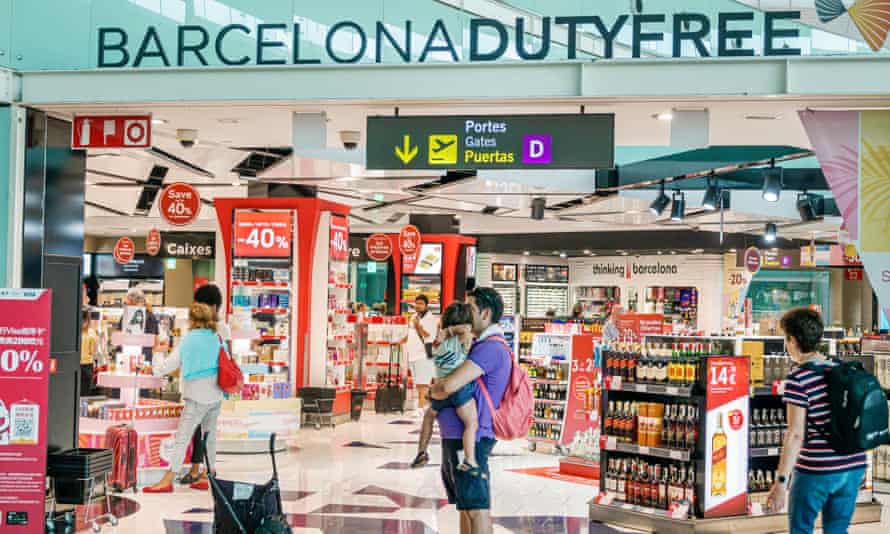 Barcelona airport duty-free shop