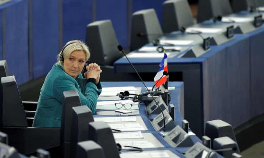 Marine Le Pen, leader of the Eurosceptic Front National, at the European parliament in Strasbourg.