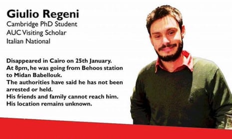 The online ad to help find Giulio Regeni