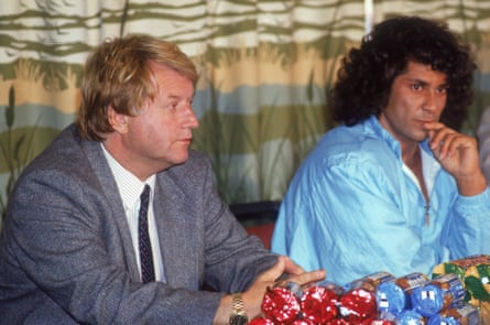 Fatima Whitbread with Andy Norman in 1990